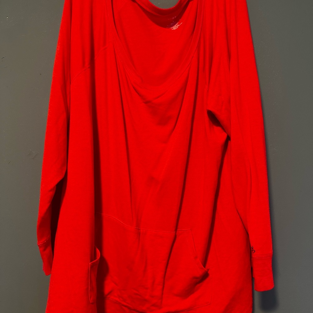 torrid Red Scoop-Neck Pullover Hoodie